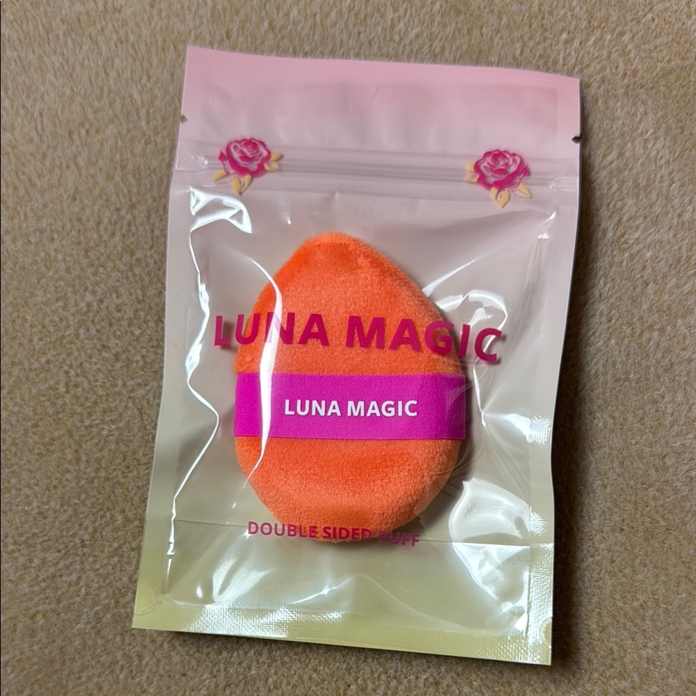 Luna Magic Double Sided Puff - Vibrant Orange